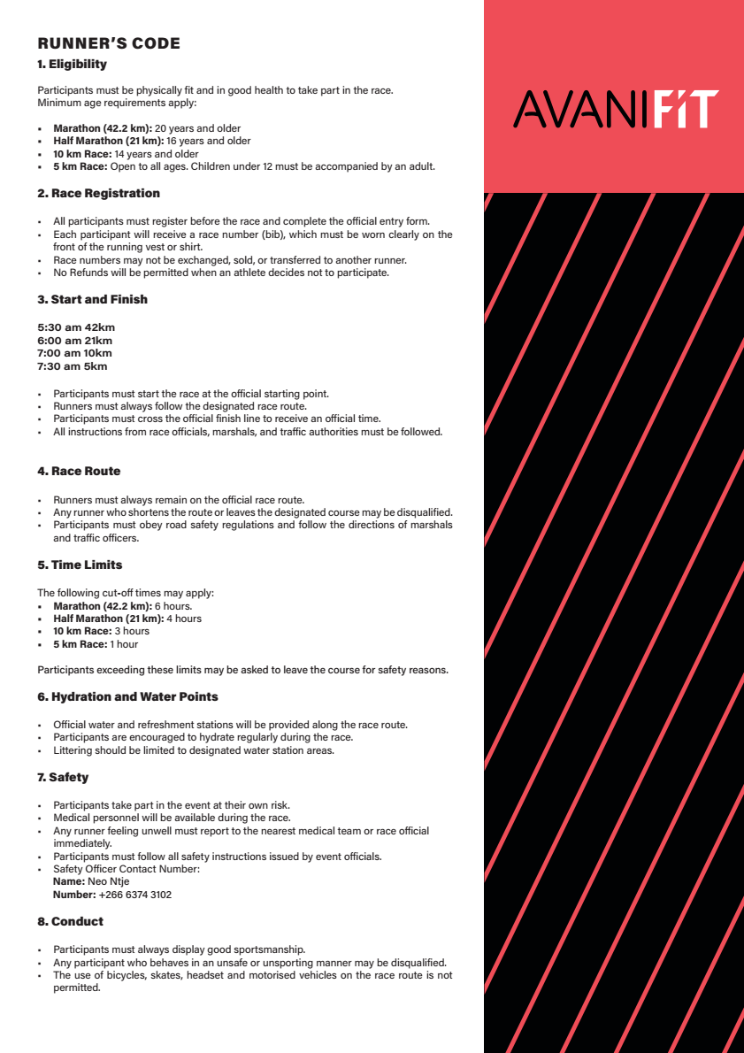 Avani Fit Marathon Rules conv 1